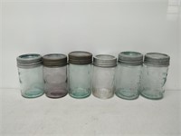 lot of 6 crown jars-- one purple