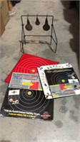 Metal practice target and paper targets