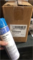 6 cans of spray paint, Safety blue