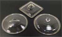 * Glass Cookware Lids - 2 Marked Pyrex