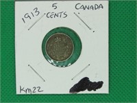 1913 Canada Five Cents, KM22