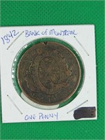 1842 Bank of Montreal One Penny