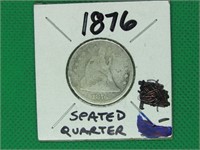1876 Seated Quarter