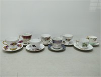 lot of cups and saucers- queen anne, windsor, etc