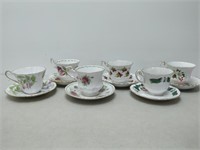 lot of cups and saucers- queens, royal albert, etc