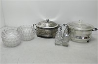 vintage serving dishes, bowls and salt and pepper