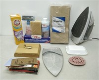 misc lot- iron, lunch bags, etc