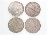4 US Morgan Silver Dollars