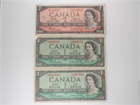 Lot of Vintage 1954 Canadian Currency