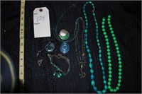 Blue and green necklaces