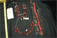 Beautiful red and orange necklaces