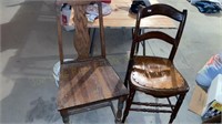 Two Old Wooden Chairs (One Needs Work)