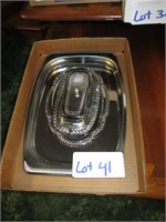 box of metal serving trays