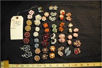 Large lot of vintage clip earrings