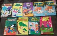 9 old gold key comics Woodpecker Mighty Mouse etc