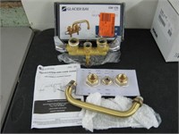 BRASS LAUNDRY FAUCET W/HARDWARE-SOME USED PARTS