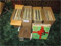 large group of records and some 8track tapes