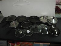 6 PANS & LIDS-GOOD FOR HUNTING CAMP,ETC.