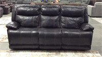 Leather dual pull recline  sofa