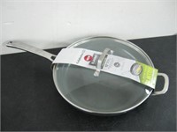 12" FRY PAN W/COVER-OIL INFUSED CERAMIC-CALPHALON