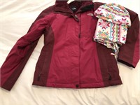 Women's Pink North Face Jacket, Scarf & Hat