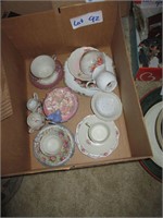 box of vintage dishs