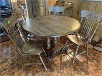 VTG KITCHEN TABLE W 4 CHAIRS