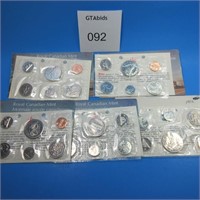 5 COIN SETS 1972 TO 1976