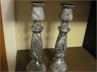 W499 - Marble Candle Holders