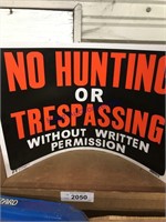 No Hunting plastic signs, 6 count