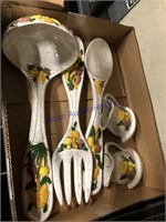 Ceramic spoon/ fork/ ladle wall display