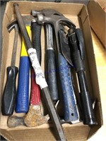 Assorted hammers, other tools