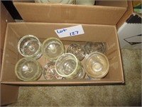 box of glass ware items