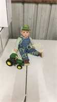 Johnny the John Deere Porcelain doll with his