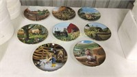 (8) collectors plates: Flushed from the Field,
