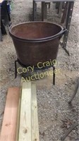 Copper apple butter kettle 25” across