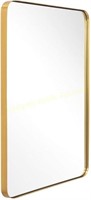 Andy Star Gold Metal Framed Bathroom Mirror 22" x