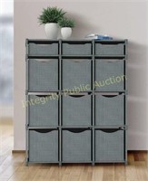 Neaterize Cube Organizer 4 Tier Storage Cube Grey