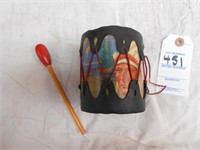 Indian Toy Drum w/cool Old Graphics