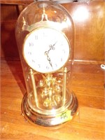 Working Anniversary clock with glass dome
