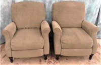 2-UPHOLSTERED RECLINING EASY CHAIRS