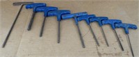 9 pc T HANDLED HEX DRIVERS