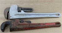 2 PIPE WRENCHES 18" ROTHENBERGER*14" RIDGID