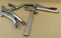 2 VISE GRIPS WITH SLIDING CLAMPS (WILTON*BESSEY)