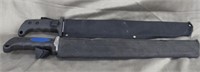 2 MACHETE KNIVES WITH CASES*SERRATED *STRAIGHT