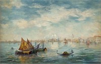 Sgd. E.A. Allen Venetian Scene Painting.