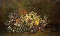 Charles Thomas Bale Still Life w/Fruits Painting.