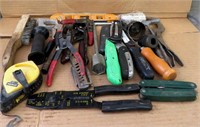 TOOL BOX ITEMS*CUTTERS *CLAMPS*LEVELS*CRIMPERS