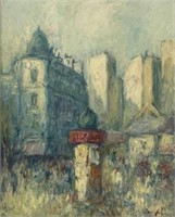 Hans Nowak Paris Street Scene Painting.