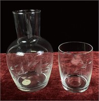 Crystal Dispenser and Glass